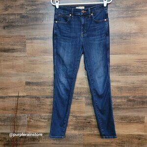 Madewell Jeans 28 Skinny 10" High Rise Woodland Wash MA983 Tummy Control Stretch